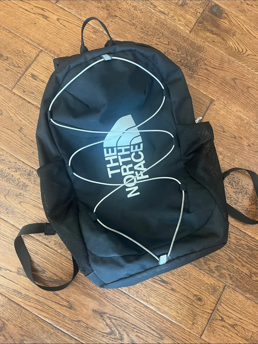 The North Face Black Backpack with Reflective Bungee